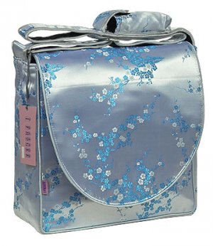 IFD28 - Silver/Skyblue Cherry Blossom - I Frogee Diaper Bags