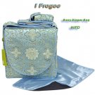 IFD31A - Baby Blue Fortune Flower - I Frogee Diaper Bags