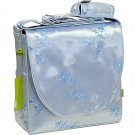 IFD34 - Silver/Skyblue Blossom & Bamboo Leaves - I Frogee Diaper Bags