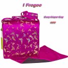 IFD35 - Hot Pink Butterfly - I Frogee Asian Brocade Diaper Bags