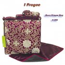 IFD39 - Maroon Fortune Flower - I Frogee Brocade Diaper Bags