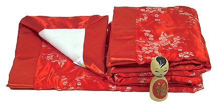 Red/Silver Cherry Blossom- I Frogee Brocade Baby Blankets