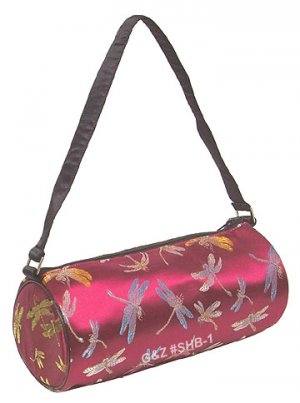 SHB1 - Maroon Cylinder Shoulder Bag (Cosmetic Bag)