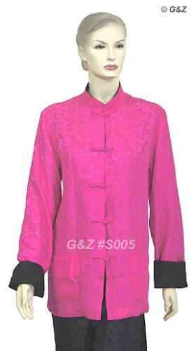 S005 - Pink - Reversible Silk Jacket