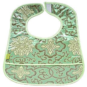 Bean Green Fortune Flower-'I Frogee' Baby Bibs