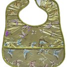 Olive Green Butterfly-'I Frogee' Baby Bibs
