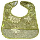 Olive Green Fortune Flower-'I Frogee' Baby Bibs