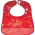 Red/Gold Cherry Blossom-'I Frogee' Baby Bibs