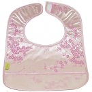 Silver/Light Pink Cherry Blossom-'I Frogee' Baby Bibs