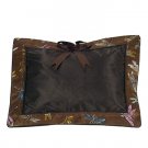 Chocolate Brown Dragonfly Brocade - I Frogee Baby Pillow