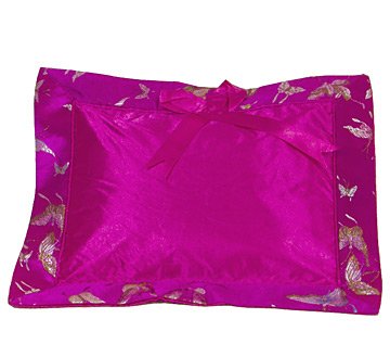 Hot Pink Butterfly Brocade - I Frogee Baby Pillow