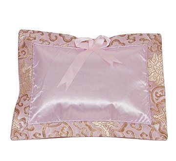 Light Pink Fortune Flower Brocade - I Frogee Baby Pillow
