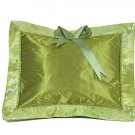 Olive Green Cherry Blossom Brocade - I Frogee Baby Pillow