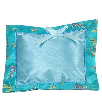 Sky Blue Butterfly Brocade - I Frogee Baby Pillow