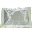 Silver-Green Cherry Blossom + Bamboo Leaves Brocade - I Frogee Baby Pillow