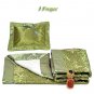 Olive Green Fortune Flower Brocade - I Frogee Baby Gift Set