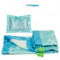 Sky Blue/Silver Cherry Blossom Brocade - I Frogee Baby Gift Set