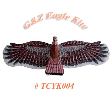 TCYK004-2 Brown 3D Eagle Kite(Medium) - Chinese Silk Kites