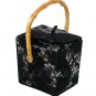 BX01 Black/Silver+Gold Take-Out-Box Handbags(Cherry Blossom Brocade)