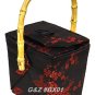 BX01 Black/Red Take-Out-Box Handbags(Cherry Blossom Brocade)