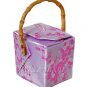 BX01 Silver/Light Pink Take-Out-Box Handbags(Cherry Blossom Brocade)