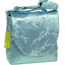IFD45 - Sky Blue/Silver Cherry Blossom - 'I Frogee' Boxy Diaper Bags