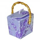 BX01 Silver/Light Purple Take-Out-Box Handbags(Cherry Blossom Brocade)