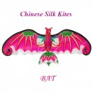 Medium Silk Bat Kite - Pink - Chinese Kites