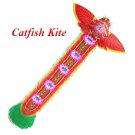 Large Silk Catfish Kite - Red