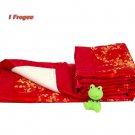 Red/Gold Cherry Blossom- I Frogee Brocade Baby Blankets