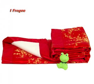Red/Gold Cherry Blossom- I Frogee Brocade Baby Blankets