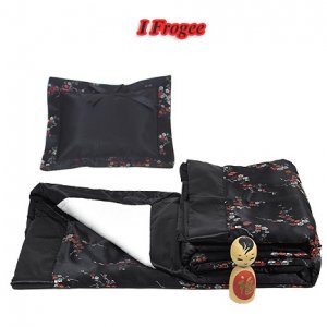 Black-Red+Silver Cherry Blossom Brocade - I Frogee Baby Gift Set