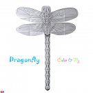 2 Chinese Rayon Plain Dragonfly Kites For Coloring & Flying