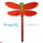 2 Chinese Rayon Plain Dragonfly Kites For Coloring & Flying