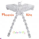2 Chinese Phoenix Kites For Coloring & Flying