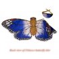 2 Rayon Blue Butterfly Kites For Kids