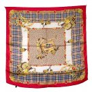 DFJ016 Large Square Silk Scarf - Red Leather Accessories