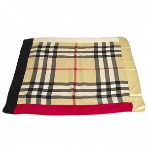 DFJ002 Large Square Silk Scarf - Uni-Sex - Black/Red