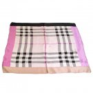 DFJ002 Large Square Silk Scarf - Uni-Sex - Black/Pink