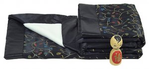 I Frogee Black Chili Flower Brocade Baby Blankets