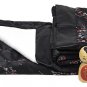 Black w/Red-Silver Cherry Blossom Brocade Baby Blankets