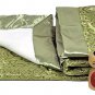 Olive Green Fortune Flower Brocade Fleece Baby Blankets