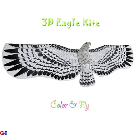 DIY-EAGLE-2 Large 3D Rayon Eagle Kite