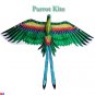 3D Silk Parrot Kite - Green