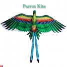 Large 3D Silk Parrot Kite - Green