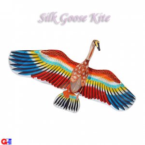 Large 3D Silk Wild Goose Kite - Blue Wings
