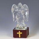 Clear Glass Angel Statue with Music Box & Light
