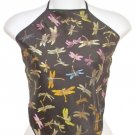 Chinese Dragonfly Brocade Halter Tops - Black - 1 Size Fits Most (DU DOU)