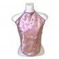 Chinese Dragonfly Brocade Halter Tops - Light Purple - 1 Size Fits Most (DU DOU)