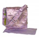IFD10A - Lavender Dragonfly Brocade - I Frogee Messenger Diaper Bags